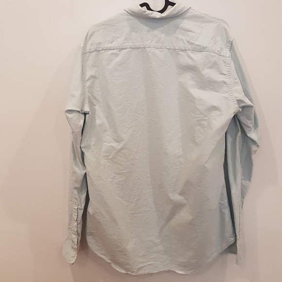 Uniqlo Light Blue Long Sleeve Oxford Buttom Down Shirt Slim Fit - Picture 8 of 9